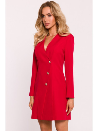 M793 Blazer dress with golden button - red