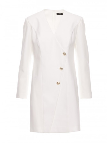 M793 Blazer dress with golden button - ecru