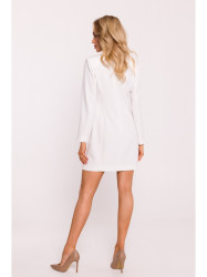 M793 Blazer dress with golden button - ecru