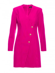M793 Blazer dress with golden button - fuchsia