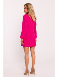 M793 Blazer dress with golden button - fuchsia