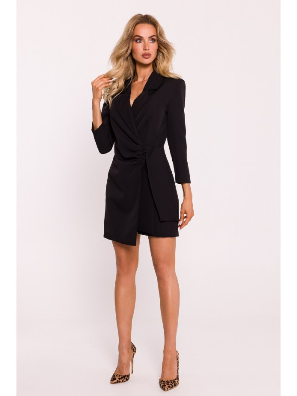 M796 Playsuit with a collar - black
