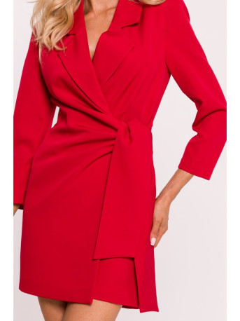 M796 Playsuit with a collar - red