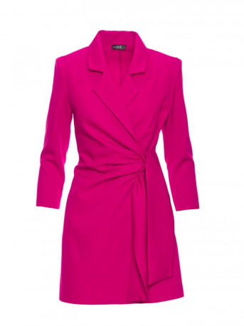 M796 Playsuit with a collar - fuchsia