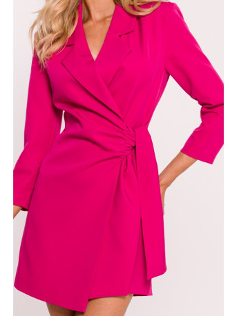 M796 Playsuit with a collar - fuchsia