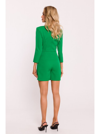 M796 Playsuit with a collar - green