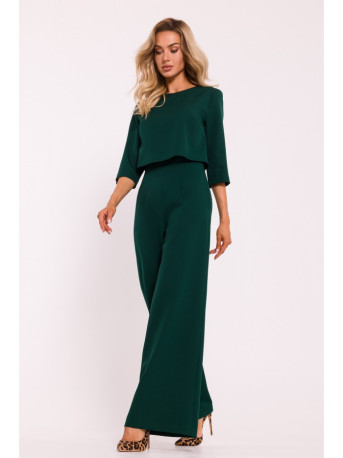 M798 Double layer top jumpsuit - bottle green