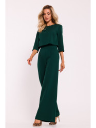 M798 Double layer top jumpsuit - bottle green