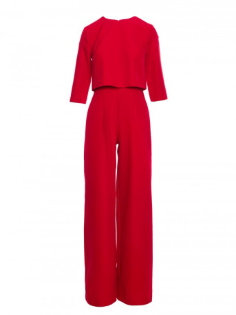 M798 Double layer top jumpsuit - red