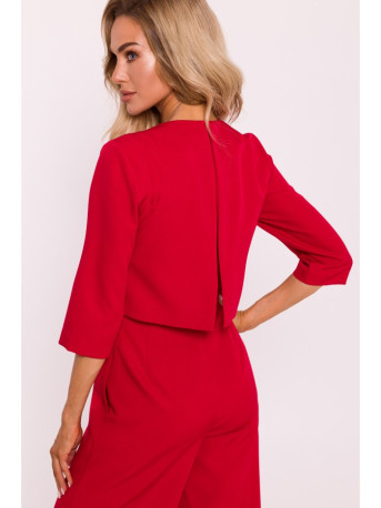 M798 Double layer top jumpsuit - red