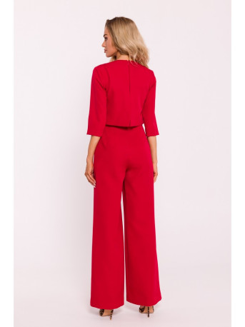 M798 Double layer top jumpsuit - red