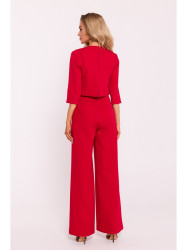 M798 Double layer top jumpsuit - red