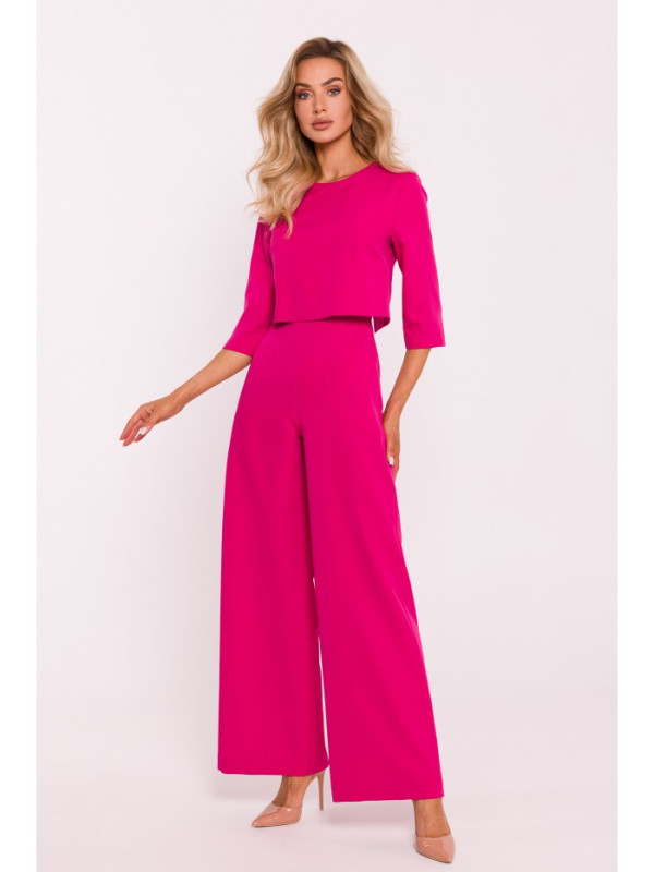 M798 Double layer top jumpsuit - fuchsia