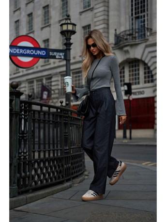 M799 Wide leg trousers - graphite