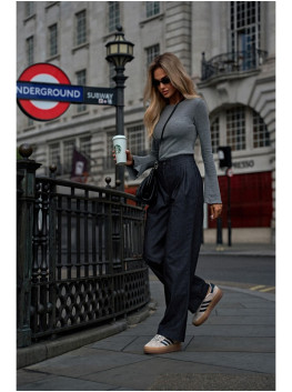 M799 Wide leg trousers - graphite