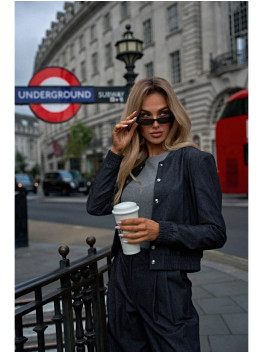 M800 Press stud bomber jacket - graphite