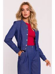 M800 Press stud bomber jacket - blue