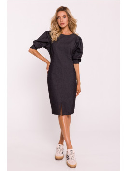 M803 Puff sleeve dress - graphite