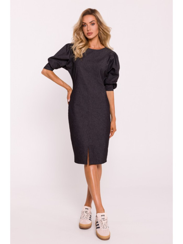 M803 Puff sleeve dress - graphite