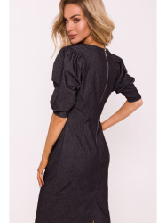M803 Puff sleeve dress - graphite