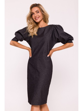 M803 Puff sleeve dress - graphite
