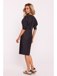 M803 Puff sleeve dress - graphite