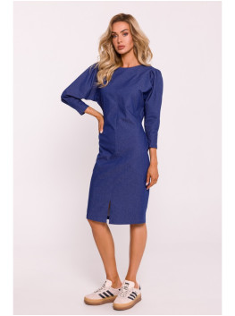 M803 Puff sleeve dress - blue