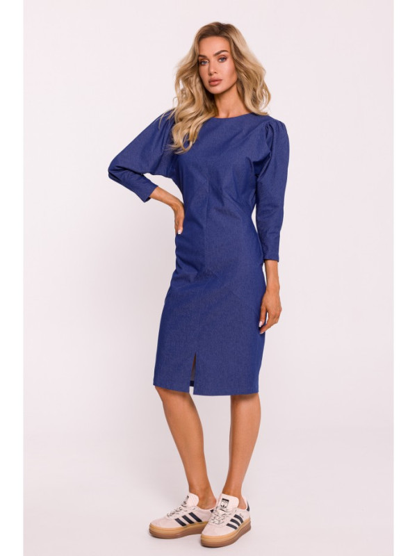 M803 Puff sleeve dress - blue