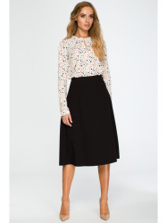 S133 A-line midi skirt - black