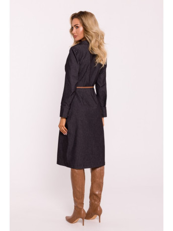 M804 Shirt dress with a belt - graphite