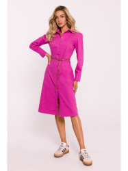 M804 Shirt dress with a belt - pink