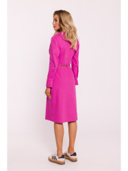 M804 Shirt dress with a belt - pink