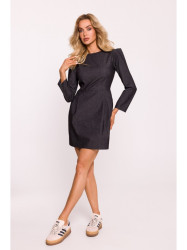M805 Long-sleeved mini dress - graphite