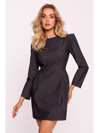 M805 Long-sleeved mini dress - graphite