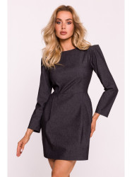 M805 Long-sleeved mini dress - graphite