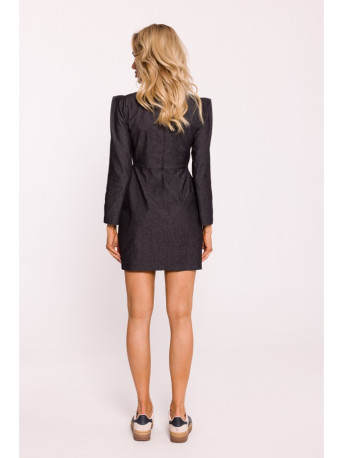 M805 Long-sleeved mini dress - graphite