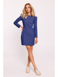 M805 Long-sleeved mini dress - blue