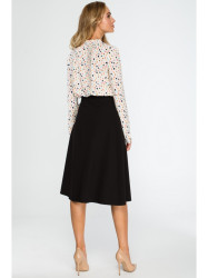 S133 A-line midi skirt - black