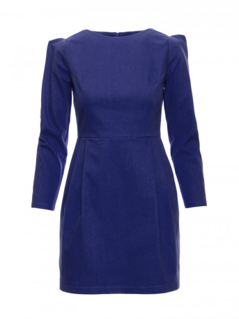 M805 Long-sleeved mini dress - blue