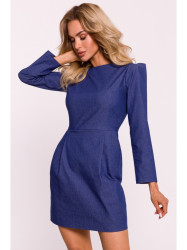 M805 Long-sleeved mini dress - blue