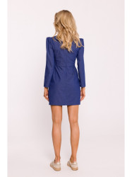 M805 Long-sleeved mini dress - blue