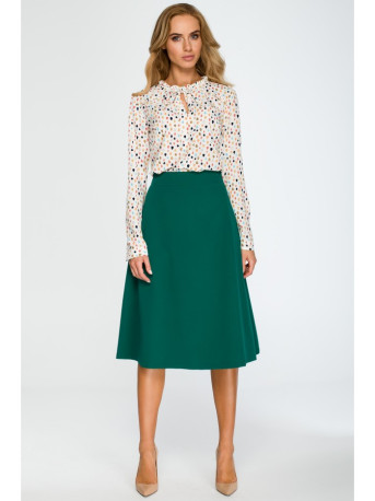 S133 A-line midi skirt - green