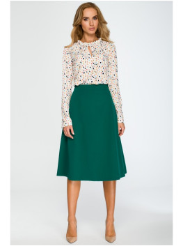 S133 A-line midi skirt - green
