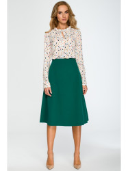 S133 A-line midi skirt - green