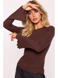 M806 Ribbed longsleeved top - brown