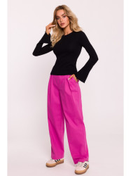 M806 Ribbed longsleeved top - black