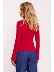 M806 Ribbed longsleeved top - red