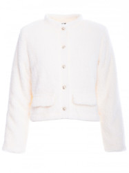 M807 Cropped teddy blazer - ecru