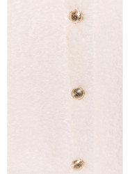 M807 Cropped teddy blazer - ecru