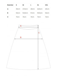 S133 A-line midi skirt - navy blue